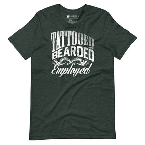 TATTOOED BEARDED EMPLOYED T